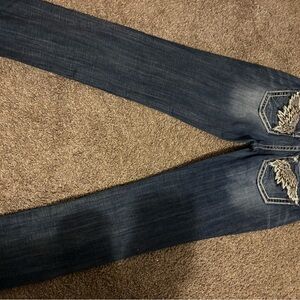 Miss me angle wings rare hard to find size 31 skinny lots of bling